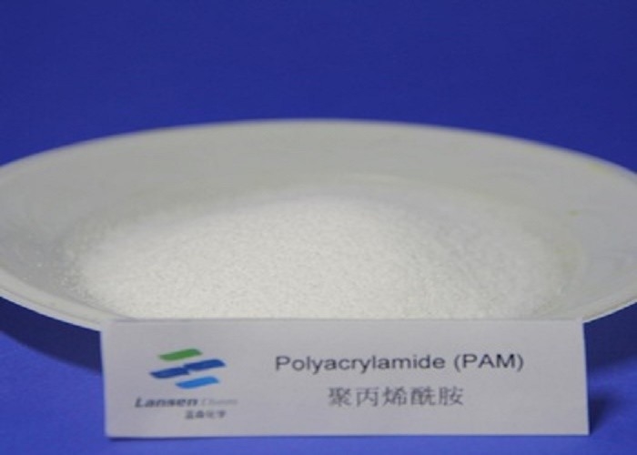 Cationic Water Treatment Chemicals Polyacrylamide PAM High Molecular 25kgs / Bag Package