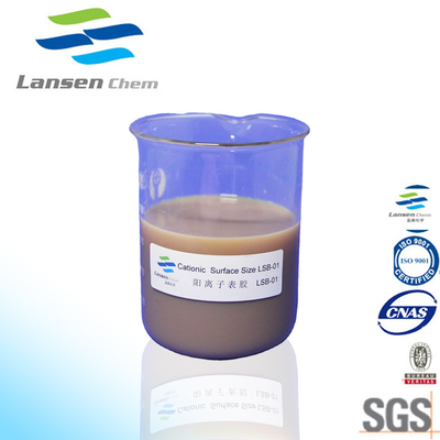 Quaternary Ammonium Salt Cationic Surface Sizing Agent Cardboard Papermaking PH 2-4 Storage
